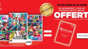 [Bon plan] 3 mois d&rsquo;abonnement Nintendo Switch Online pour l&rsquo;achat d&rsquo;un jeu chez Micromania