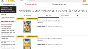 [Bon plan] 30€ en chèque cadeau pour la précommande de Pokémon Let&rsquo;s Go Pikachu & Evoli