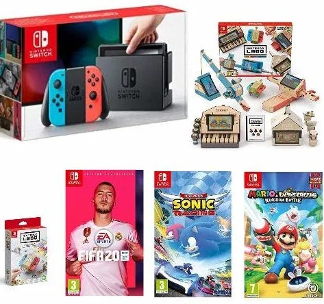 Pack Nintendo Switch + 4 jeux chez Amazon à 399€99