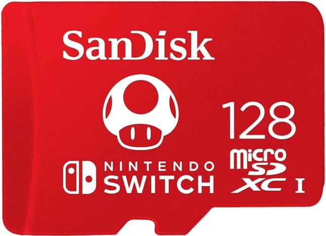 Cartes SanDisk microSDXC UHS-I Nintendo en réduction : Carte 128Go Toad à 21€99 au lieu de 42€99 (49% de remise)