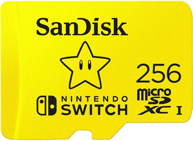 Cartes SanDisk microSDXC UHS-I Nintendo en réduction : Carte 256Go Super étoile à 40€99 au lieu de 93€99 (56% de remise)