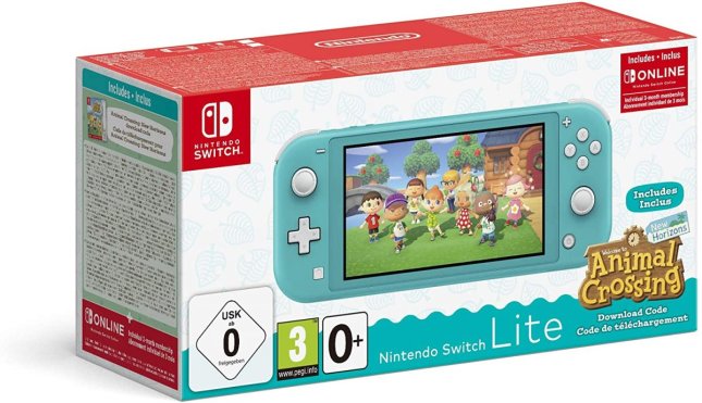 Nintendo Switch Lite Turquoise Animal Crossing New Horizon + 3 mois d'abonnement Nintendo Switch Online