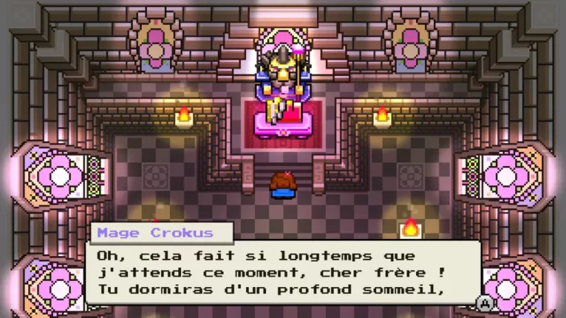 Jeu Blossom Tales sur Nintendo Switch : le Mage Crokus jette un sort au Roi