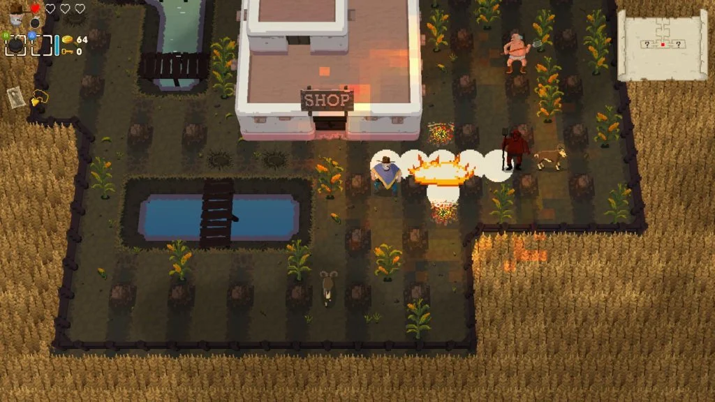 Jeu Bombslinger sur Nintendo Switch : dans le champ de maïs