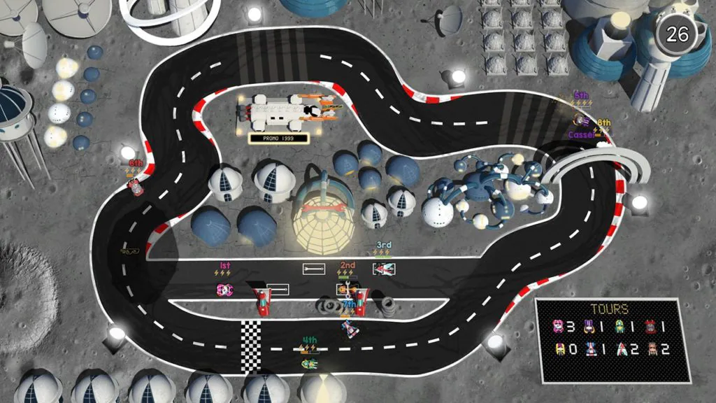 Jeu Brakes Are For Losers sur Nintendo Switch : circuit lunaire