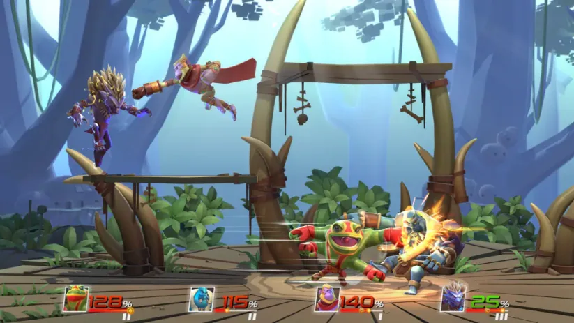 Image du jeu Brawlout sur Nintendo Switch : Combat à quatre