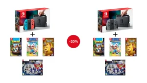 [Bon plan] Bundle Nintendo Switch avec 4 jeux à 359€99 au lieu de 449€95