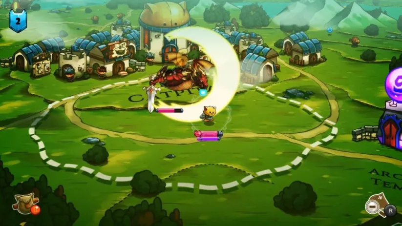 Jeu Cat Quest sur Nintendo Switch : un chat au combat