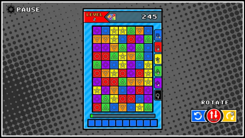Jeu Collapsus sur Nintendo Switch : plateau de jeu vertical