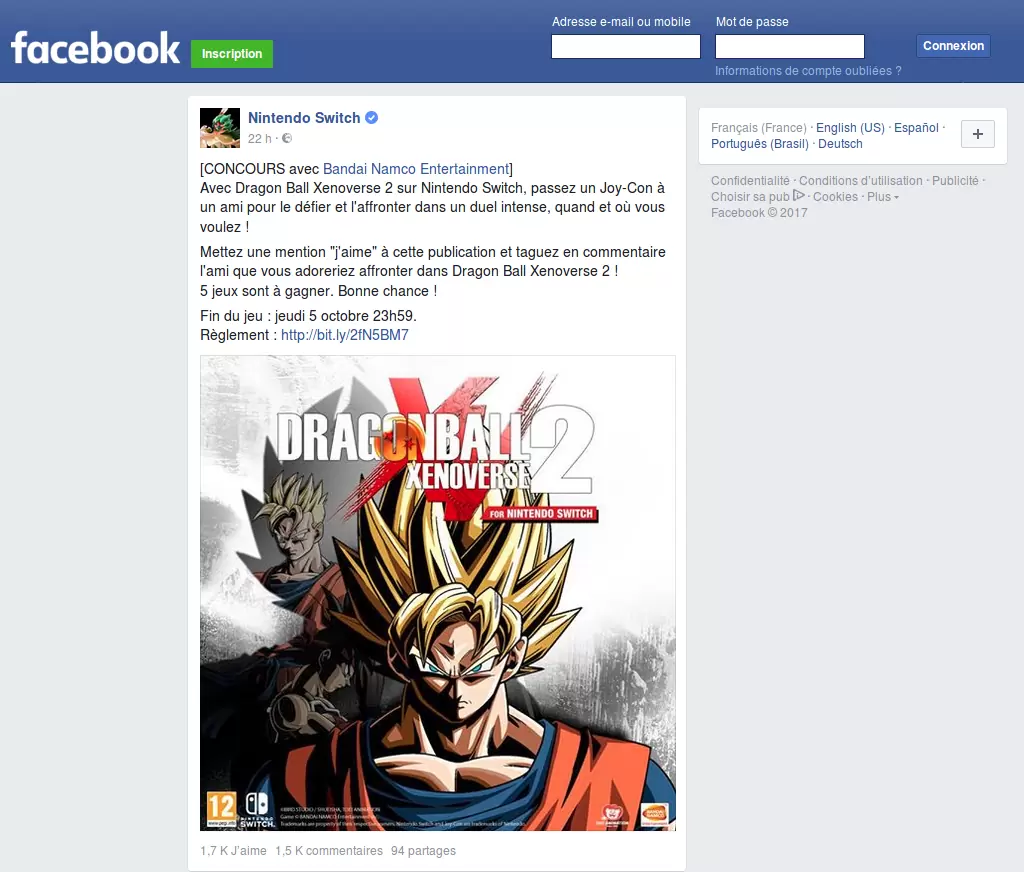 Concours : gagnez 5 jeux Dragon Ball Xenoverse 2