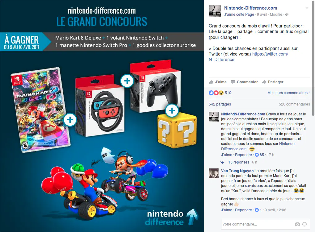 Concours : gagnez la combo Mario Kart 8 Deluxe + 2 volants + manette Switch Pro + 1 goodies collector