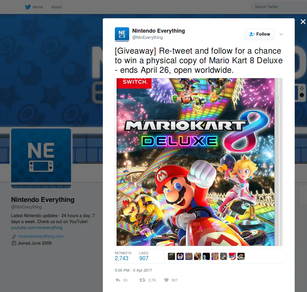 Concours : gagnez 1 exemplaire du jeu Mario Kart 8 Deluxe