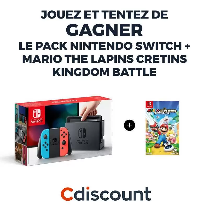 Concours : gagnez une Nintendo Switch néon & Mario + The Lapins Crétins Kingdom Battle