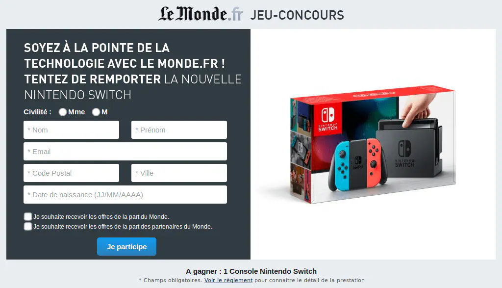 Concours : gagnez une Nintendo Switch avec Joy-Con néon