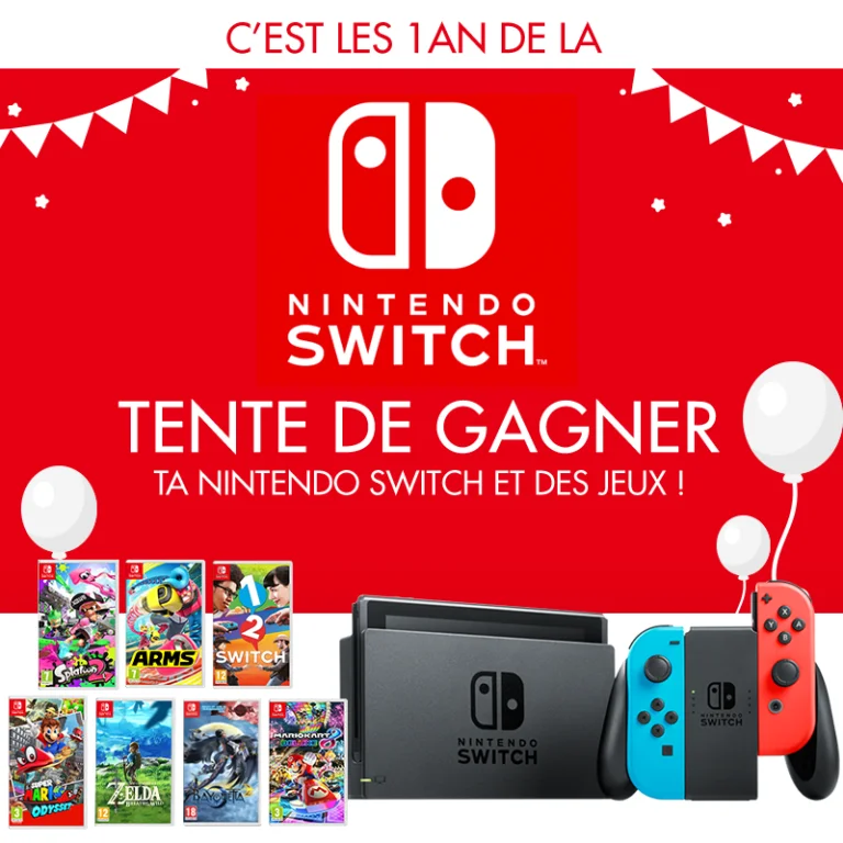 Concours : gagnez une Nintendo Switch néon et de nombreux jeux