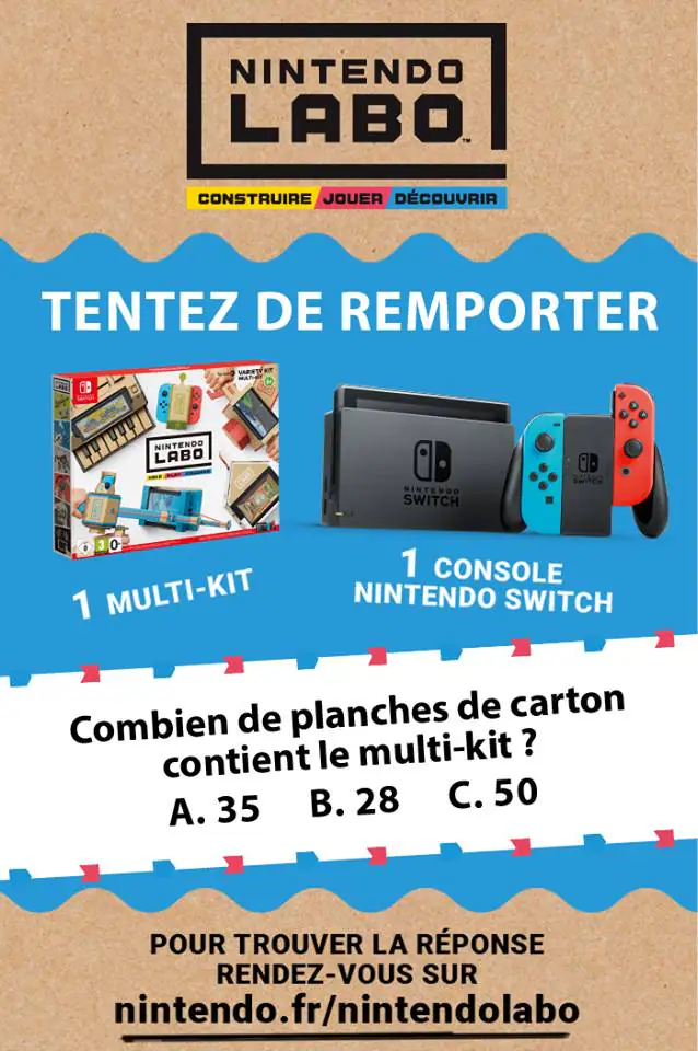 Concours : gagnez une Nintendo Switch néon et un multi-kit Nintendo Labo