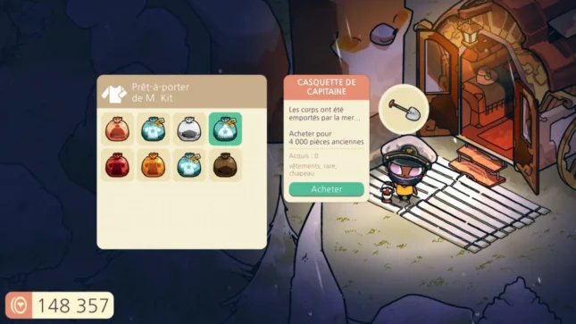 Jeu Cozy Grove sur Nintendo Switch - de nombreux objets à collectionner