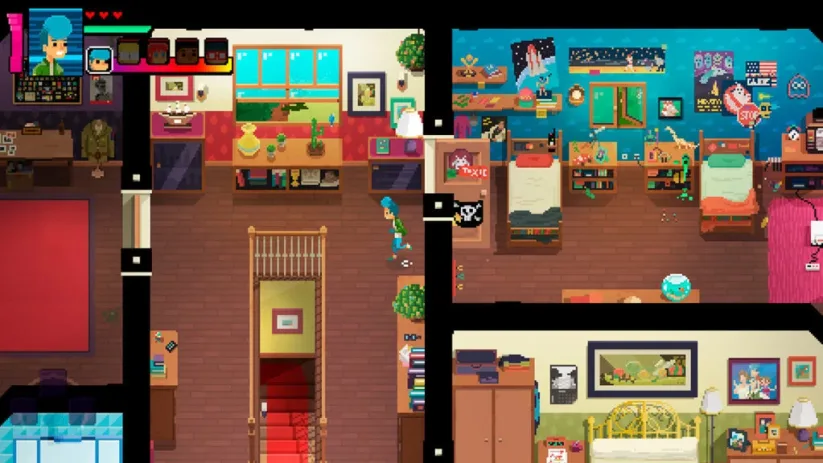 Jeu Crossing Souls sur Nintendo Switch : dans la maison du héros