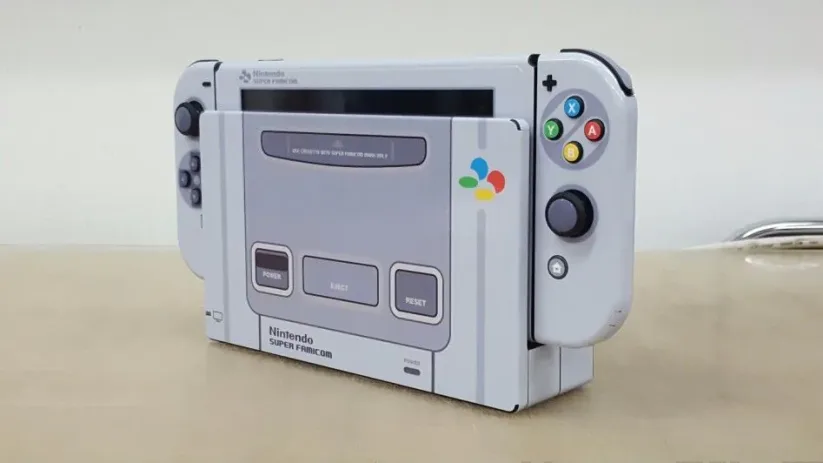Une custom Nintendo Switch version SNES Famicon