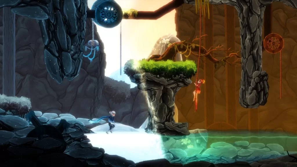 Jeu Degrees of Separation sur Nintendo Switch : la glace et le feu ne se mélangent pas