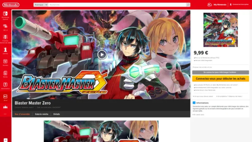 Blaster Master Zero : une démo gratuite est disponible sur l'eShop
