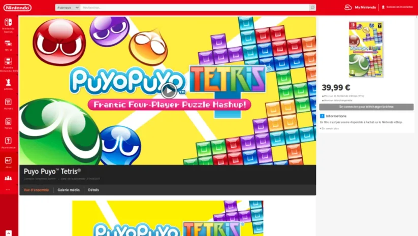 Puyo Puyo Tetris : testez gratuitement le jeu avec une démo disponible sur l'eShop avant sa sortie le 28 avril