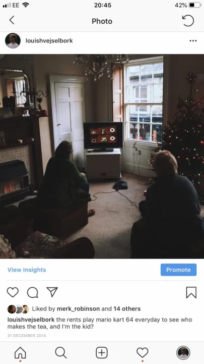 La preuve Instagram du 31 décembre 2014