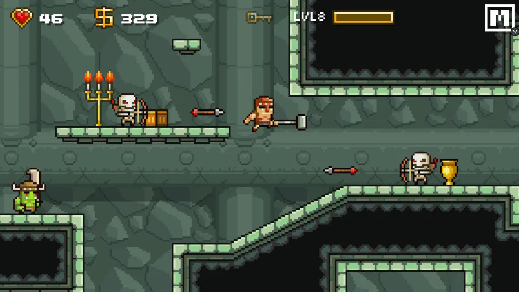 Jeu Devious Dungeon sur Nintendo Switch : squelette archer