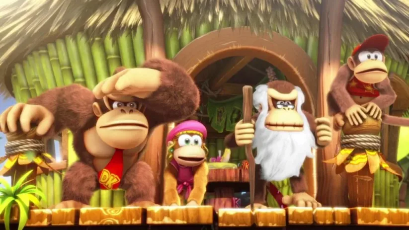 Screenshot du jeu Nintendo Switch Donkey Kong Country Tropical Freeze : DK family