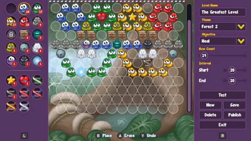 Jeu Doughlings sur Nintendo Switch : éditeur de niveaux