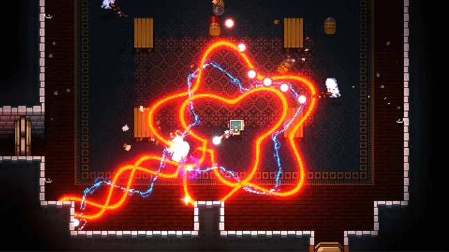 Jeu Enter The Gungeon sur Nintendo Switch : mode arc-en-ciel de la mise à jour A Farewell To Arms