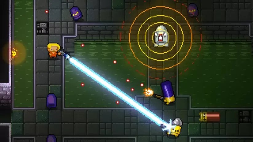 Jeu Enter The Gungeon sur Nintendo Switch : Attaque laser !