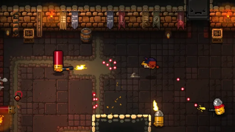 Jeu Enter The Gungeon sur Nintendo Switch : les balles fusent mais sont aussi des personnages