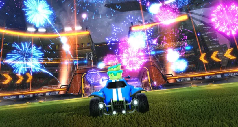 Feux d'artifice dans Rocket League Switch