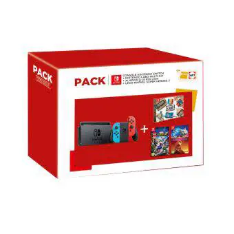 Pack Nintendo Switch + 5 jeux à la Fnac à 349€99