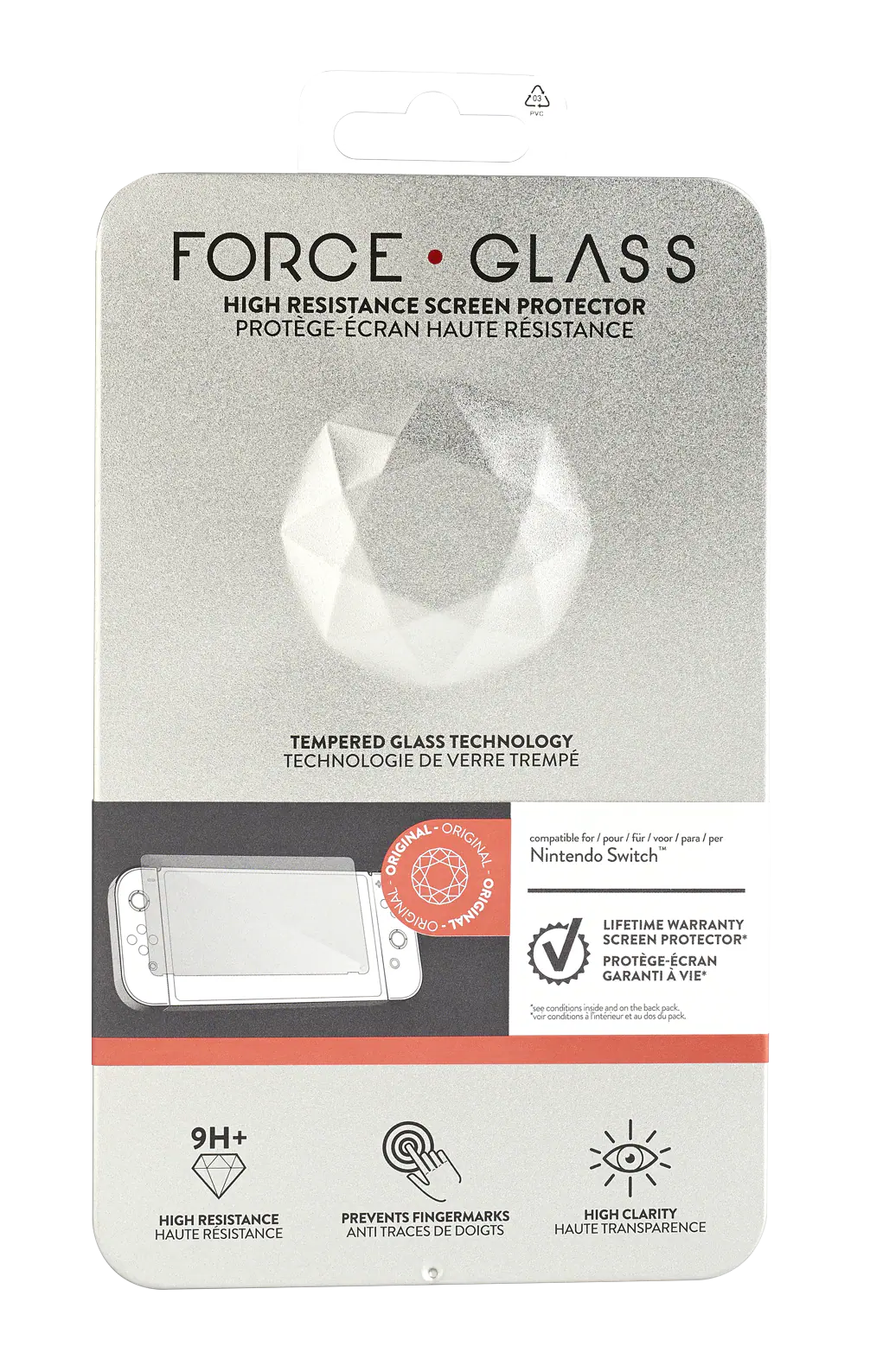 Protège-écran Force Glass distribué par Big Ben : packaging