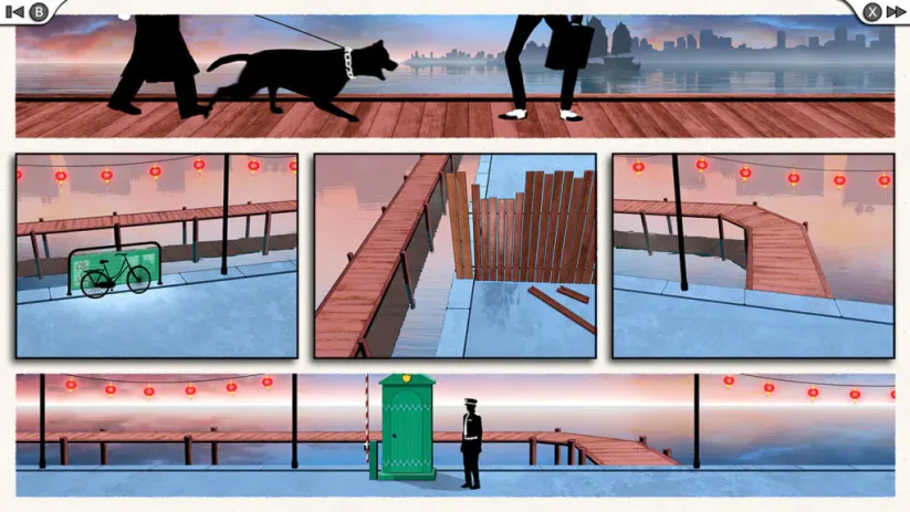 Jeu Framed Collection sur Nintendo Switch : gameplay, semer le chien