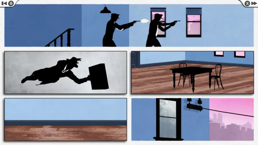 Jeu FRAMED Collection sur Nintendo Switch : tirs et chute