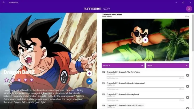 Funimation disponible sur Switch