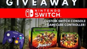 Giveaway : une custom Nintendo Switch Brawlout + une manette GameCube à gagner