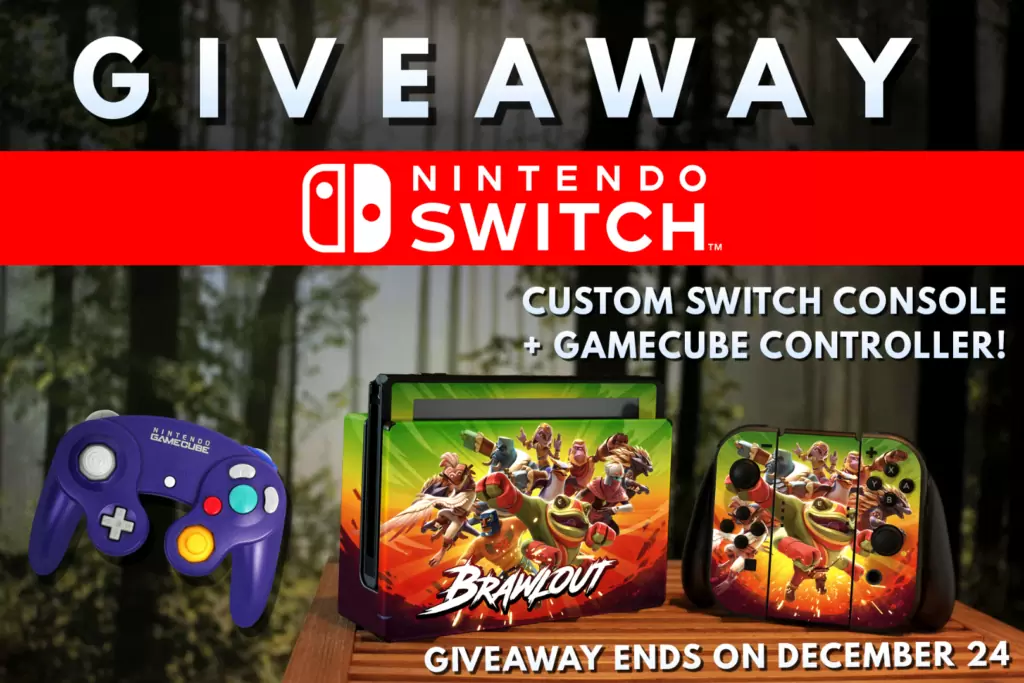 Giveaway : une custom Nintendo Switch Brawlout + une manette GameCube à gagner