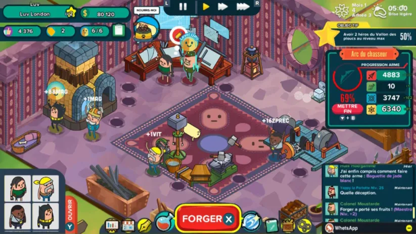 Au fil du jeu votre atelier s'étoffera