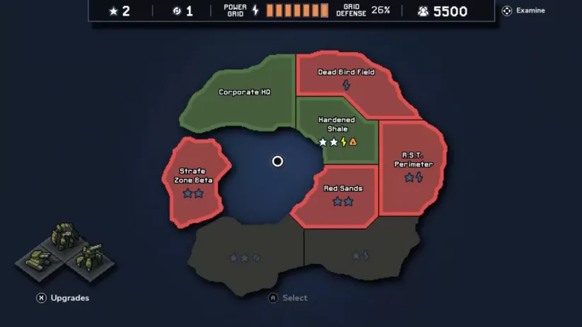 Review : Into the Breach (Switch) - carte d'une île