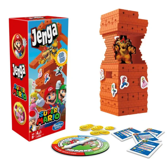 Mario escalade le jeu de société Jenga