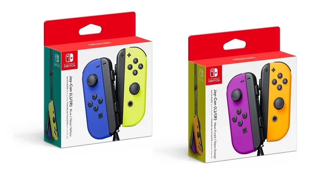 De nouvelles couleurs de Joy-Cons arrivent sur Nintendo Switch : Bleu & Jaune et Violet & Orange