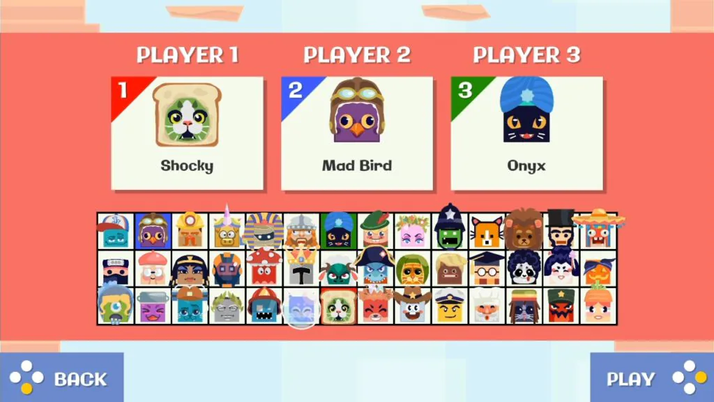 Jeu Jumping Joe & Friends sur Nintendo Switch : aperçu des personnages