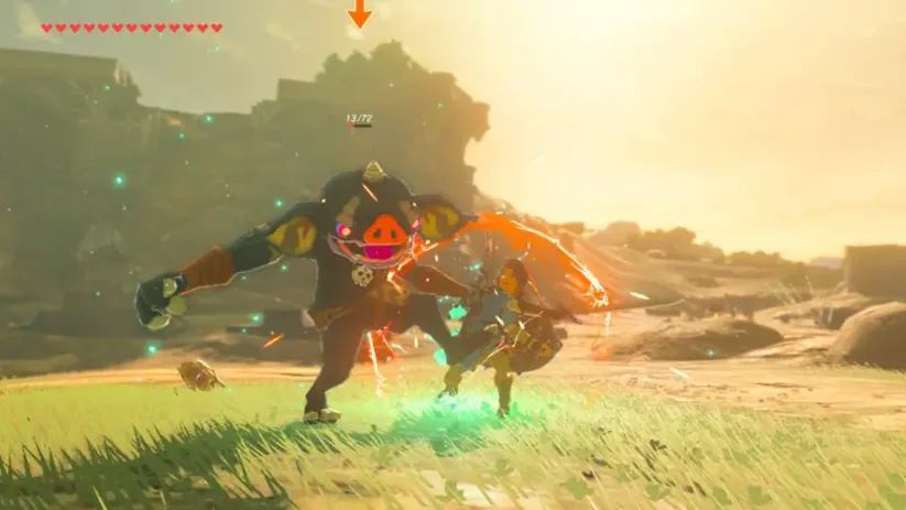 The Legend of Zelda Breath of The Wild : combat contre un Bokoblin