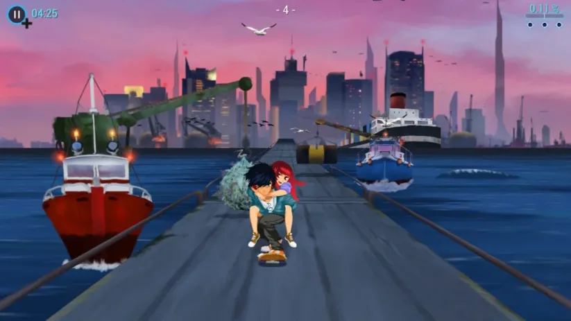 Jeu Lost in Harmony sur Nintendo Switch : il faut éviter les filets de pêche