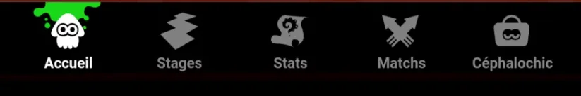 MAJ de l'app Splatnet 2 : nouveau menu