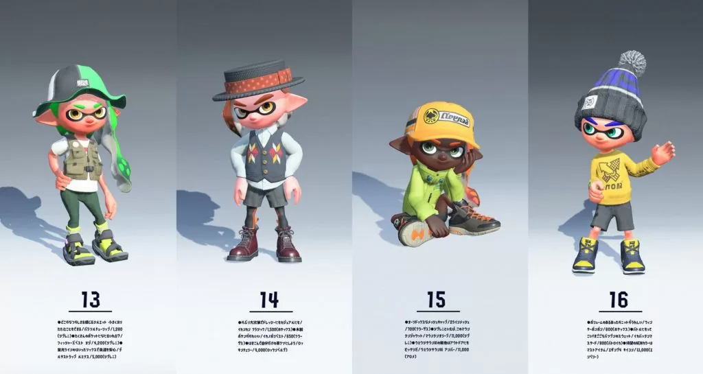 MAJ Splatoon 2 : nouveaux équipements 4